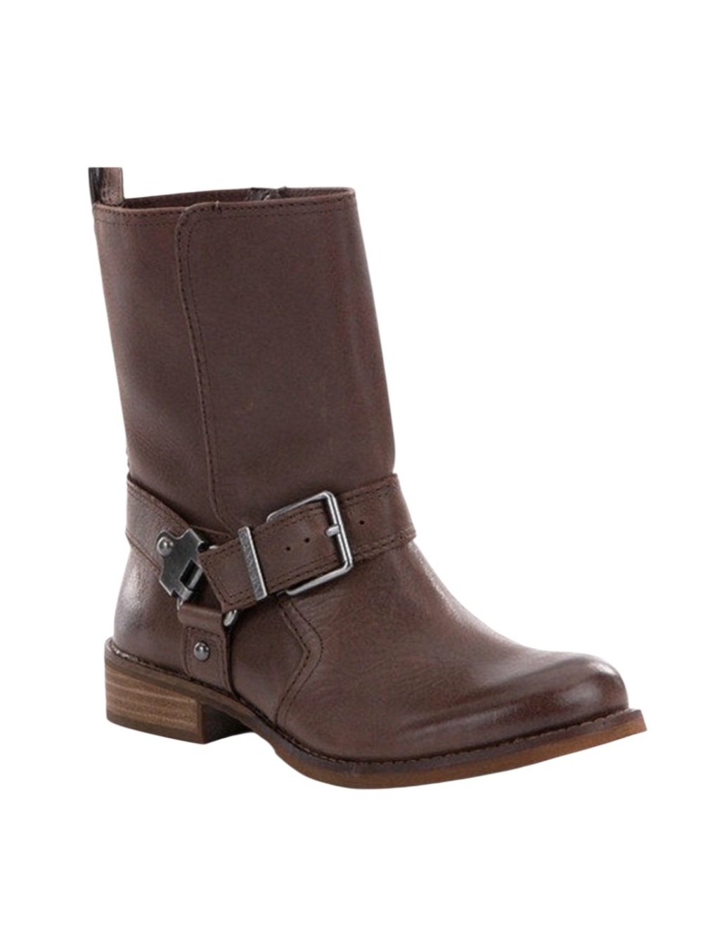 Giani‎ Bini Women's Buttery Soft Brown Leather Moto Harness Boot